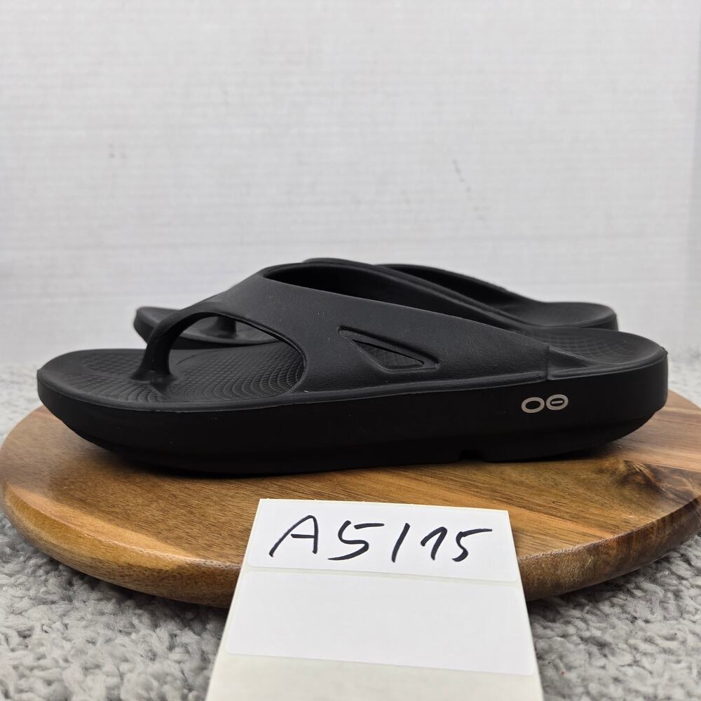 Oofos Mens 9 Ooriginal Black Recovery Comfort Casual Daily Sandals Flip Flop